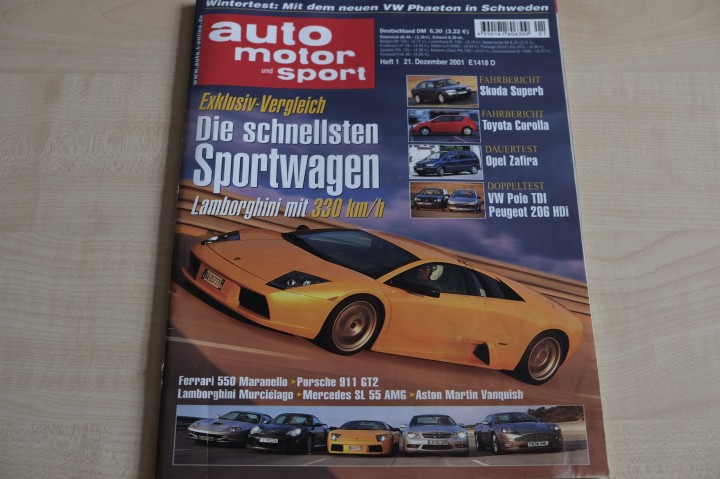 Deckblatt Auto Motor und Sport (01/2001)